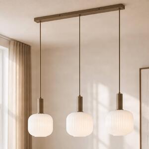 Lampada a sospensione Evey NOLA, dimmerabile, Crema / Ambra, Soggiorno / Sala da pranzo, Vetro, Scandinavo, Lampada a sospensione