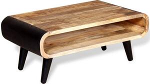 Tavolino da Salotto in Legno Grezzo di Mango 90x55x39 cm
