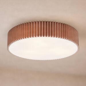 Plafoniera soffitto Zoey Lindby, dimmerabile, Marrone / Ruggine, Soggiorno / Sala da pranzo, Tessuto / Stoffa / Seta, Moderno, Plafoniera