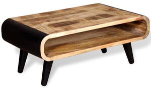 Tavolino da Salotto in Legno Grezzo di Mango 90x55x39 cm