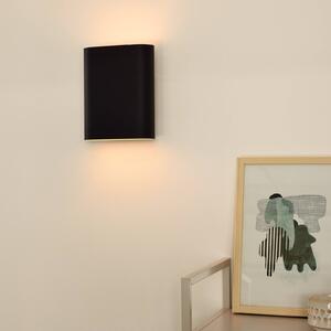 Lucide Applique da parete OVALIS, dimmerabile, Nero, Soggiorno / Sala da pranzo, Metallo, Moderno, Applique