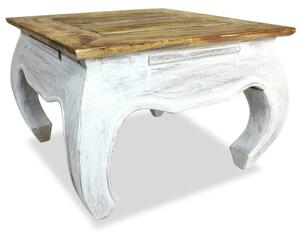 Tavolino Laterale in Legno Massello di Recupero 50x50x35 cm