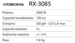 Stufa a Combustibile Liquido Corona Modello RX 3085