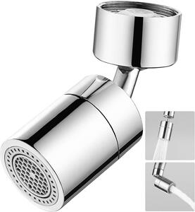 ° Rubinetto da cucina girevole con soffione - Miscelatore per rubinetto a due getti con adattatore M22 - M24 e aeratore a risparmio idrico