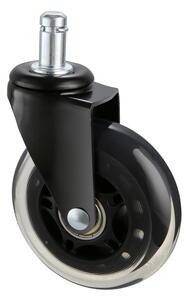Set di rotelle per sedie da ufficio (5) - Rotelle per pavimenti rigidi ø76,2MM in poliuretano - Rotelle per sedie da scrivania 59kg - Rotelle per sedie girevoli per sedie da ufficio, sedie da gioco e sedie girevoli