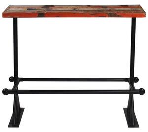 Tavolino Bar in Massello di Recupero Multicolore 120x60x107cm