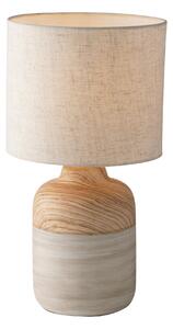 Lampadario Lume Woody Table and Floor Lamp Colore Avorio 60W Mis 30 x 49 cm