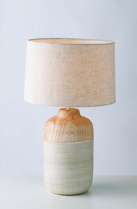 Lampadario Lume Woody Table and Floor Lamp Colore Avorio 60W Mis 30 x 49 cm