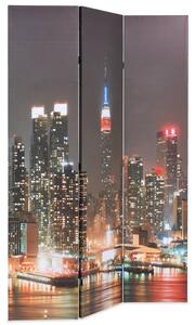 Paravento Pieghevole 120x170 cm Stampa New York di Notte