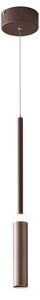 Lampadario Sospensione Led Candle Eclettico Colore Bronzo 7W Mis 11,5 x 120 cm