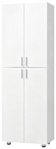 HOMCOM Armadio Guardaroba con 4 Ante, 180 cm, Bianco | Aosom Italy