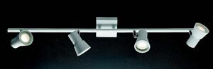 TORCIA 4 PLAFONIERA APPLIQUE BIANCO O MOKA CON LAMPADINE LED INCLUSE DIREZIONABILI