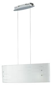 Lampadario Sospensione Led Charme Coordinati Colore Bianco 50W Mis 65 x 120 cm