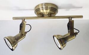 OLD 2 BINARIO PARETE SOFFITTO METALLO BRUNITO FARETTI DIREZIONABILE A LED GU10 7W