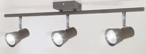 TORCIA 3 APPLIQUE PLAFONIERA MOKA O BIANCA LAMPADINE LED GU10 DIREZIONABILI