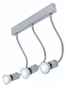 GINEVRA AP3 LED LAMPADA DA PARETE IN METALLO CROMATO CON BRACCI FLESSIBILI