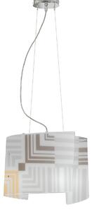 Lampadario Sospensione Seventy Coordinati Colore Bianco 60W Mis 45 x 120 cm