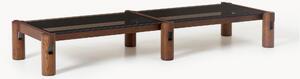 Tavolino da salotto in legno di quercia con piano in vetro Rory, larg. 206 cm