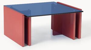 Tavolino da salotto con piano in vetro Elam