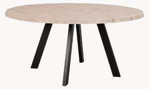 Tavolo rotondo con piano in legno di quercia Fred