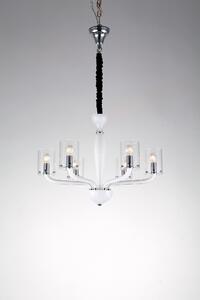 Lampadario Aurora Elegance Colore Bianco 40W Mis 68 x 48 x 120 cm