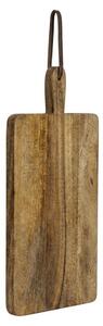 Tagliere rettangolare in mango naturale, 60x25x2 cm