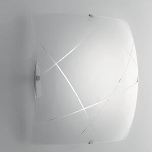 Lampadario Plafoniera Led Alexia Ceiling Lamp Colore Bianco 15W Mis 30 x 30 cm