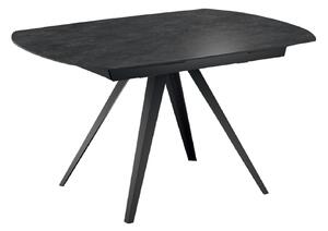 Tavolo Allungabile Kyoto 140 90x140/200x75 cm Top in Ceramica Gambe in Metallo Grigio Scuro