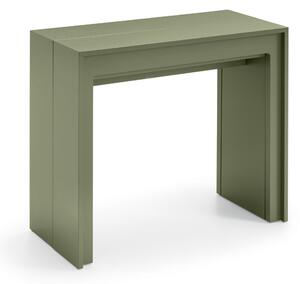 Consolle Allungabile Pinocchio 90x42,5/302,5x78 cm in MDF Laccato Verde Opaco