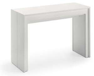 Consolle Allungabile Segmenta 110x42,5/297,5x78 cm in MDF Laccato Bianco Opaco