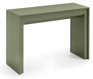 Consolle Allungabile Segmenta 110x42,5/297,5x78 cm in MDF Laccato Verde Opaco
