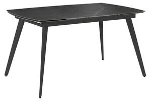 Tavolo Allungabile Nicolas 90x140/200x76 cm Top in Gres Marmo Nero
