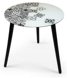 Tavolino da Salotto Design Moderno Vetro Temperato Soggiorno Casa Crystal - Variante: DJERBA 40XH40