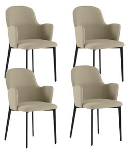 Set 4 Sedie Sophia 53,5x62,5x80 cm in Tessuto Easy-Clean Beige
