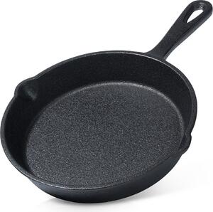 Piccola padella in ghisa per gas, induzione, grill, focolare, forno, piatto 15 cm