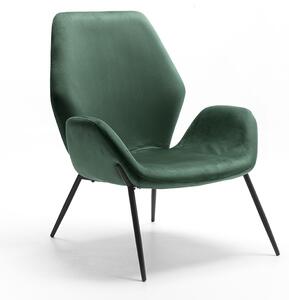 Poltrona da Salotto o da Camera Brandy 73x68x85 cm in Velluto Verde Scuro