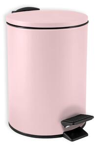 Cestino per la spazzatura rosa in acciaio con pedale 3 l Adelar – Spirella