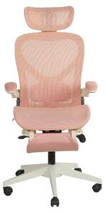 Sedia da ufficio ergonomica pieghevole, salvaspazio, con supporto lombare, imbottitura a rete, braccioli pieghevoli, poggiatesta 3D e poggiapiedi. Modello L3