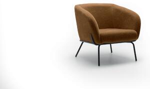 Poltrona da Salotto o da Camera Sherry 75x74x69 cm in Velluto Marrone