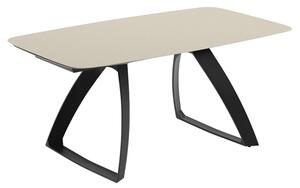 Tavolo Allungabile Barrel 90x180-240x76 cm Top in Ceramica Sabbia