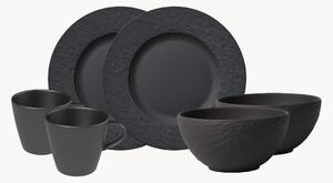 Servizio di stoviglie per colazione in porcellana Manufacture Rock, 2 persone (6 pz)