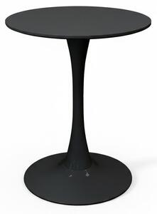Tavolo Tondo Moderno Diametro 60 cm Altezza 73 cm Mobile Cucina Salotto.Colore:nero