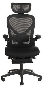 Sedia da ufficio ergonomica pieghevole, salvaspazio, con supporto lombare, cuscini in schiuma, braccioli pieghevoli, poggiatesta 3D e poggiapiedi. L3