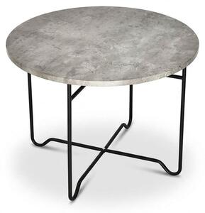 Tavolino da Salotto Moderno Soggiorno Design 55x55x40cm - Variante: NERO/CEMENTO