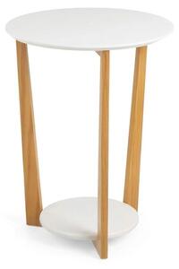 Tavolino Salotto Legno MDF Pino Bianco Moderno Design Interni 45x45x60cm - Title: Default Title