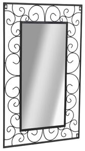 Specchio da Parete per Giardino Rettangolare 50x80 cm Nero