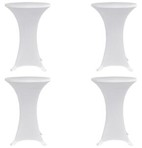 Coperture Verticali per Tavolo 4 pz Ø70 cm Bianco Elastico