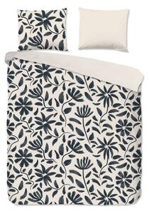 Set copripiumino e federa nero/beige in cotone per letto matrimoniale ed esteso 200x220 cm Emilia – Good Morning