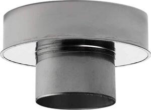 Passaggio del tubo stufa in acciaio inox Huum da parete singola (linguetta) a parete doppia (scanalatura) Ø120 mm