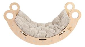 Arco a dondolo montessori beige/di colore naturale in pino massiccio 39x75x38 cm Montessori – Meowbaby